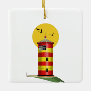 Ornement En Céramique Phare Pilsum Allemagne