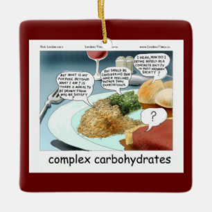 Ornement En Céramique Philosophie des glucides complexes Foodie Comic 