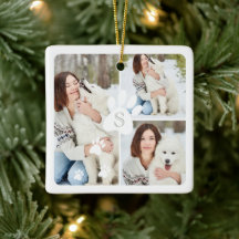 Photo Collage de Christmas Pet monogram Four