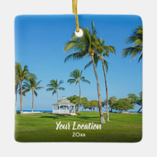 Ornement En Céramique Photo de Custom Travel, Year 2-sided Modern Christ