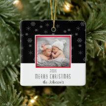 Photo de famille noire et blanche Noël