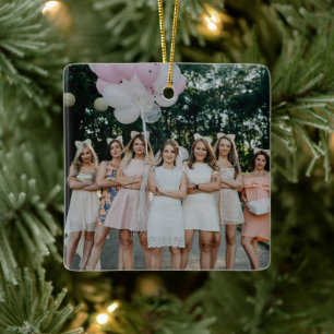 Ornement En Céramique Photo de mariée et demoiselles d'honneur Souvenir 