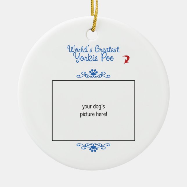 Ornement En Céramique Photo faite sur commande ! Mondes plus grand (Devant)