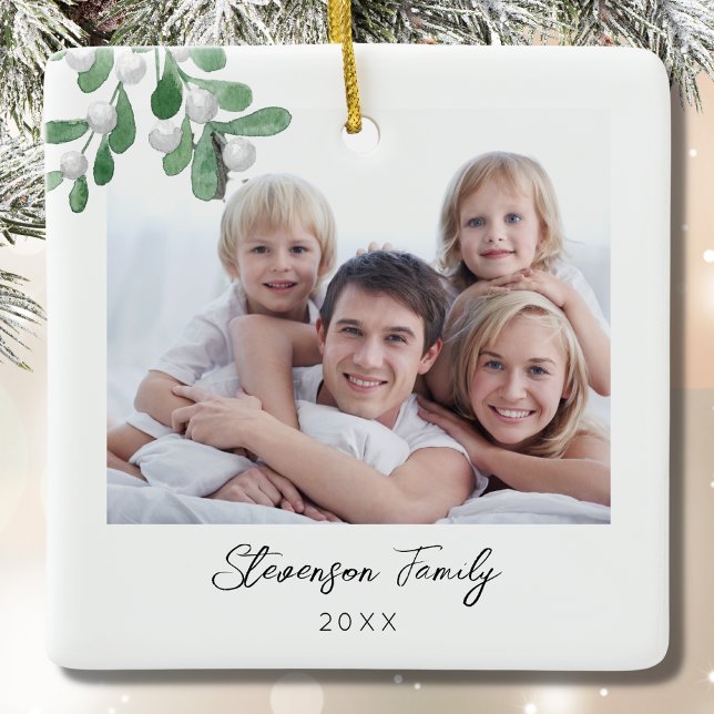 Ornement En Céramique Photo famille Noël (Créateur téléchargé)