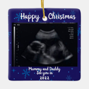 Ornement En Céramique photo Grossesse Faire-part attendue parent 2021