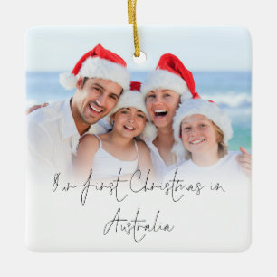 Ornement En Céramique Photo Overlay 1er Noël Australie Noms Année