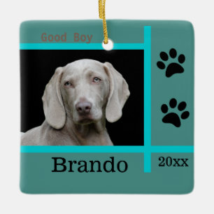 Ornement En Céramique Photo personnalisée de chien