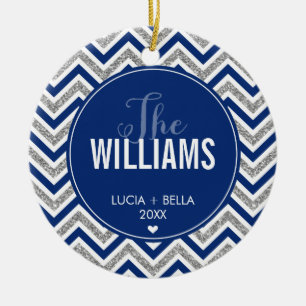Ornement En Céramique PHOTO VACANCES ORNAMENT chevron parties scintillan
