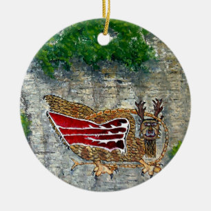 Ornement En Céramique Piasa Bird Illinois Légende amérindienne