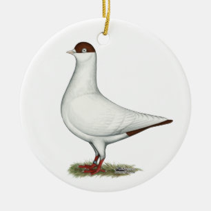 Ornement En Céramique Pigeon néerlandais de casque