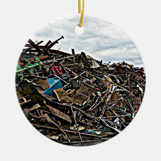 Ornement En Céramique Pile d'ordure en métal pour la réutilisation (Devant)