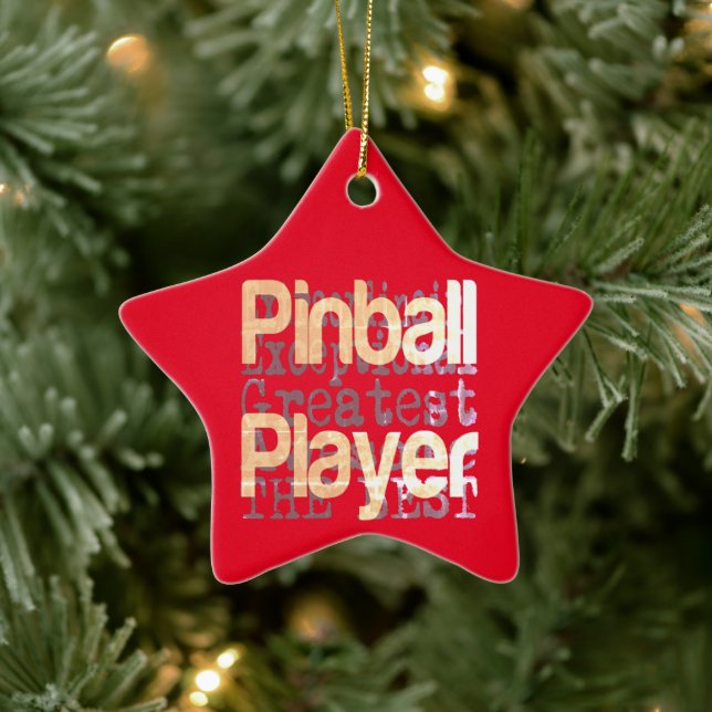 Ornement En Céramique Pinball Player Extraordinaire (Arbre)