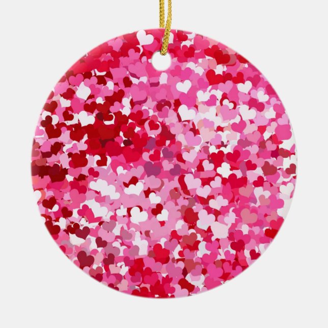 Ornement En Céramique Pink Confeti (Devant)