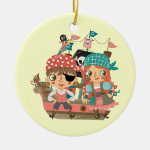 Ornement En Céramique Pirates Girly