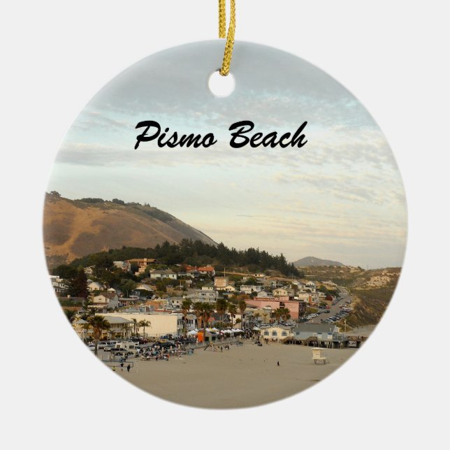 Ornement En Céramique Pismo Beach California Travel Photo (Devant)