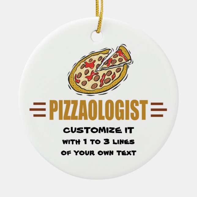 Ornement En Céramique Pizza personnalisée (Devant)