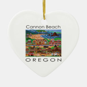 Ornement En Céramique Plage de Cannon ~ Oregon
