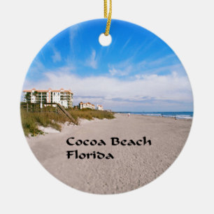 Ornement En Céramique plage la Floride de cacao