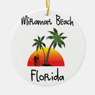 Ornement En Céramique Plage la Floride de Miramar