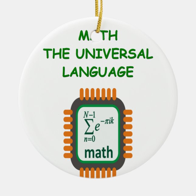 Ornement En Céramique plaisanterie de maths (Devant)