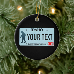 Ornement En Céramique Plaque de licence Idaho Sasquatch