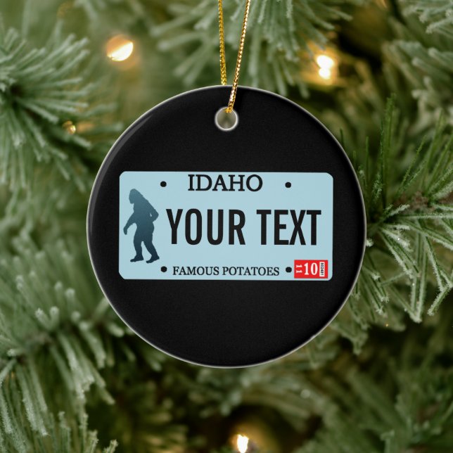 Ornement En Céramique Plaque de licence Idaho Sasquatch (Arbre)