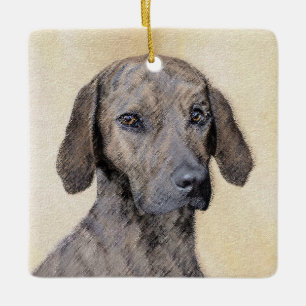 Ornement En Céramique Plott Peinture - Cute Original Chien Art