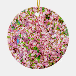 Ornement En Céramique Plum à fleurs