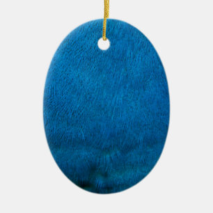 Ornement En Céramique Plumes de paon bleu