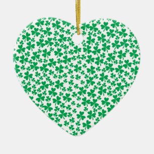 Ornement En Céramique Plusieurs Shamrocks