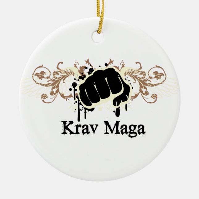 Ornement En Céramique Poinçon de Krav Maga (Devant)