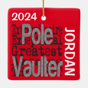 Ornement En Céramique Pole Vaulter Extraordinaire PERSONNALISÉ