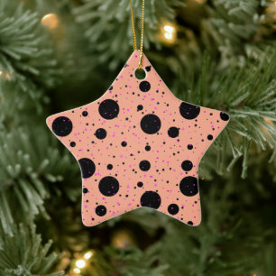 Ornement En Céramique Polka Dot céramique Star Ornement