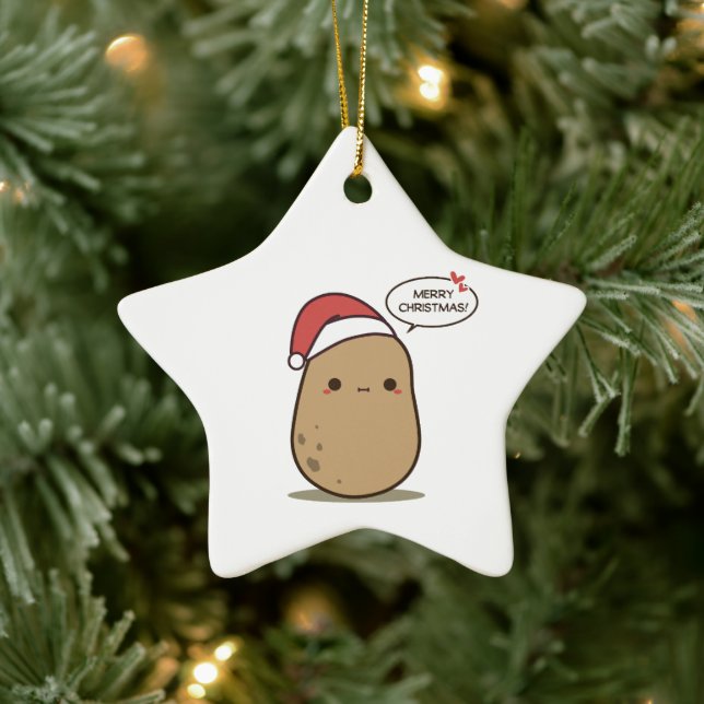 Ornement En Céramique Pomme de terre de Noël (Arbre)
