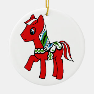 Ornement En Céramique Poney de cheval de Dala