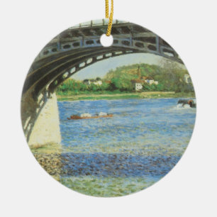 Ornement En Céramique Pont à Argenteuil par Gustave Caillebotte