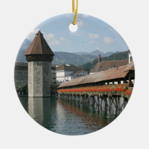 Ornement En Céramique Pont de chapelle, luzerne, Suisse