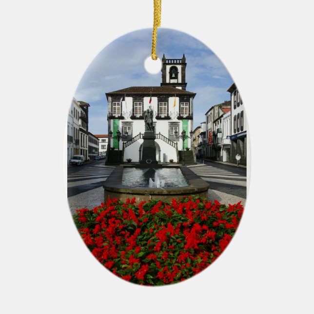 Ornement En Céramique Ponta Delgada - les Açores (Devant)