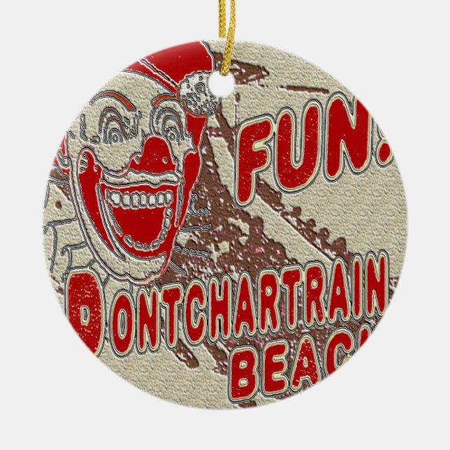 Ornement En Céramique Pontchartrain Beach Clown (Devant)