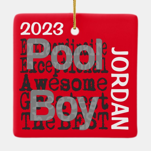 Ornement En Céramique Pool Boy Extraordinaire (Dos)