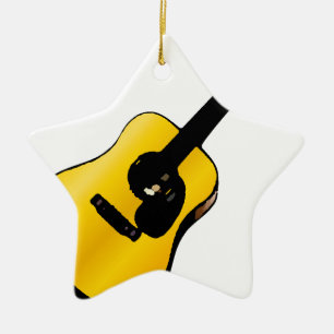 Ornement En Céramique Pop Art Guitare