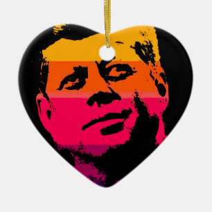 Ornement En Céramique Pop Art Jack JFK John F. Kennedy