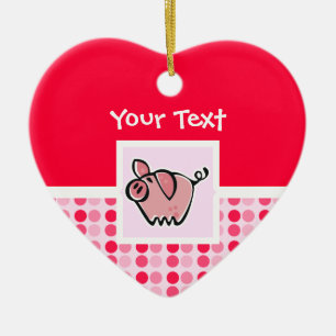 Ornement En Céramique Porc mignon