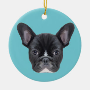 Ornement En Céramique Portrait d'art de Bulldog en France