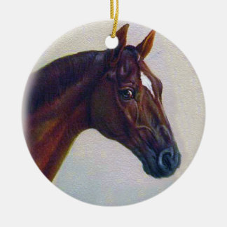 Ornement En Céramique Portrait de cheval