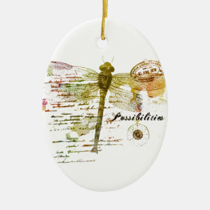 Ornement En Céramique Possibilities dragonfly