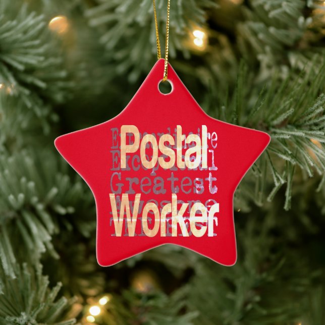Ornement En Céramique Postal Worker Extraordinaire (Arbre)