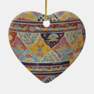 Ornement En Céramique Poterie de style de Talavera de Mexicain