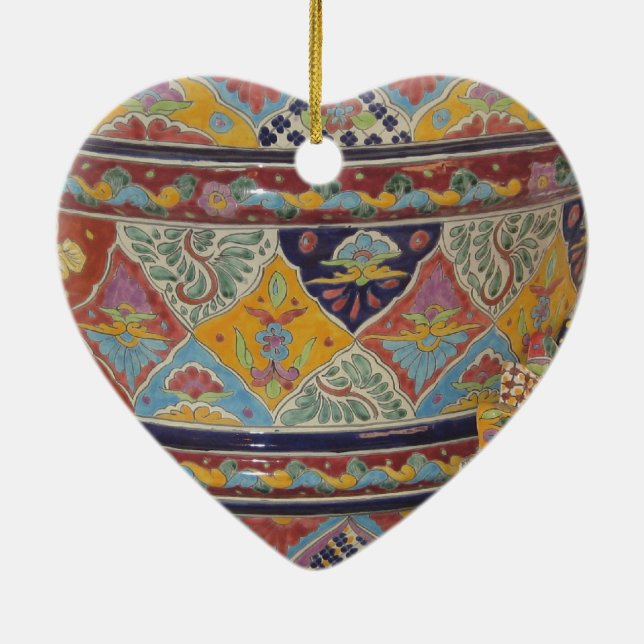 Ornement En Céramique Poterie de style de Talavera de Mexicain (Dos)