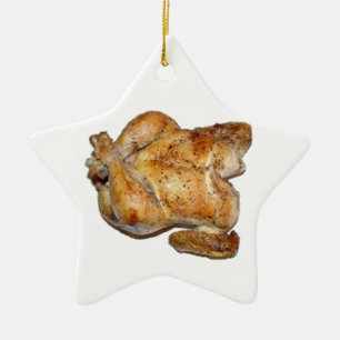 Ornement En Céramique Poulet rôti entier